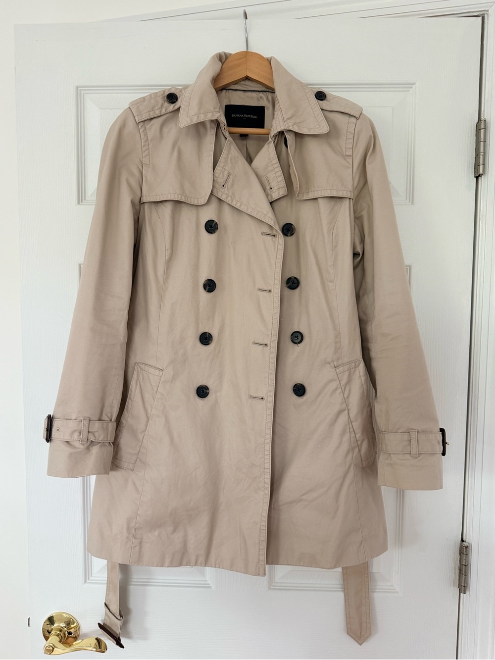 Banana Republic Beige Double-Breasted Trench Coat